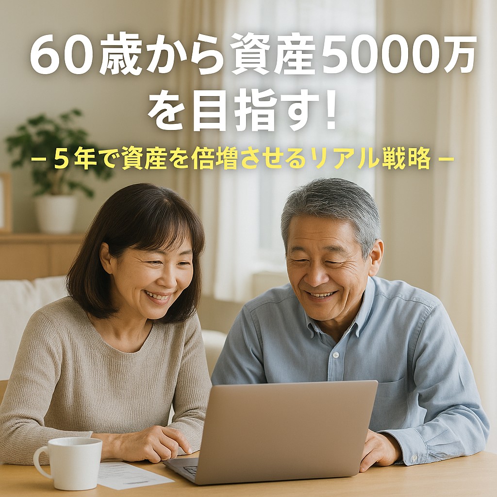 リビングで将来の資産設計を話し合うシニア夫婦