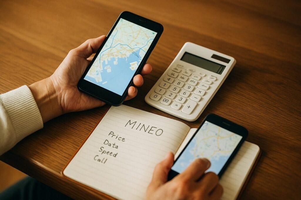 電卓×スマホ×家計簿の「節約実感」シーン