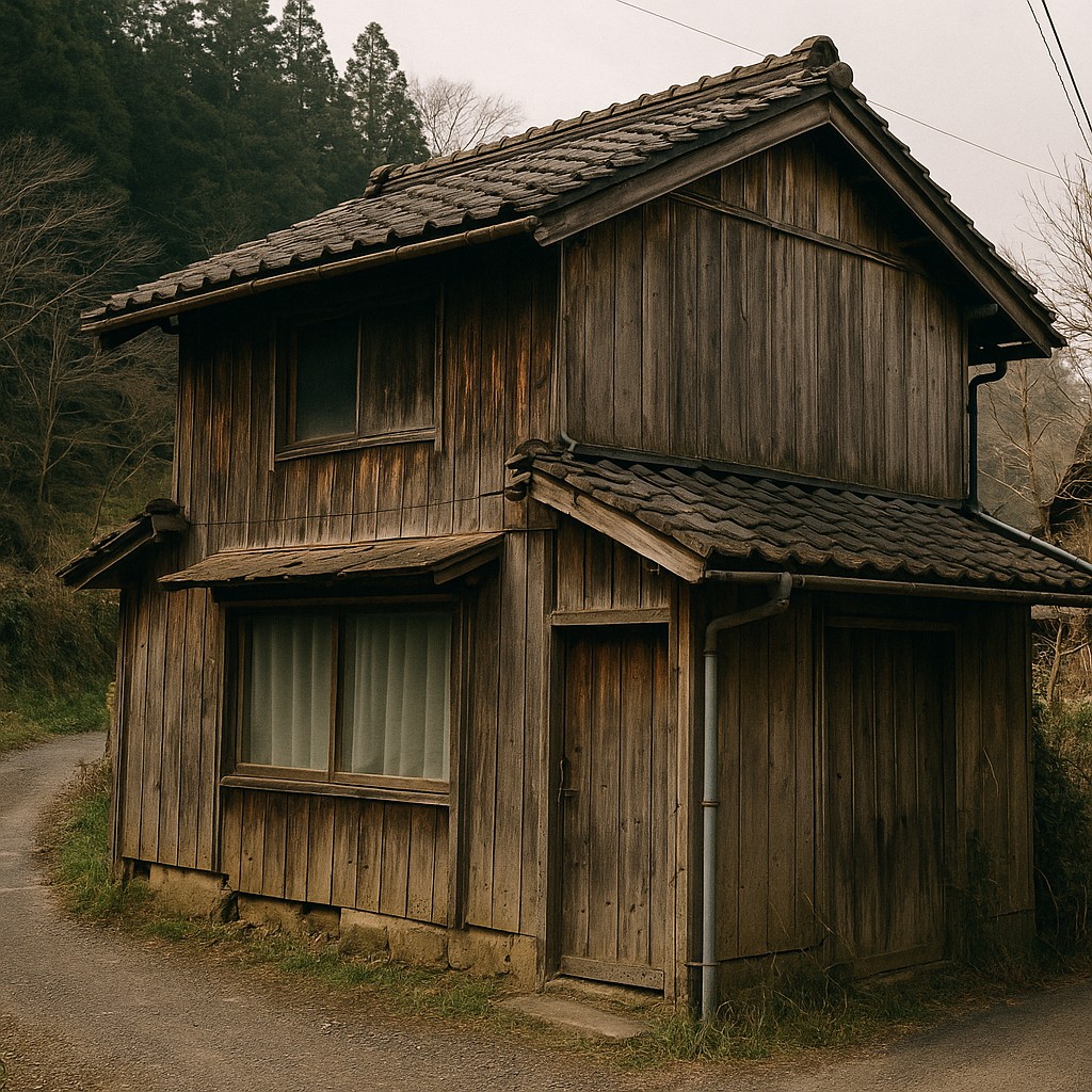 山奥の不便そうな物件・古い納屋・道が狭い地域