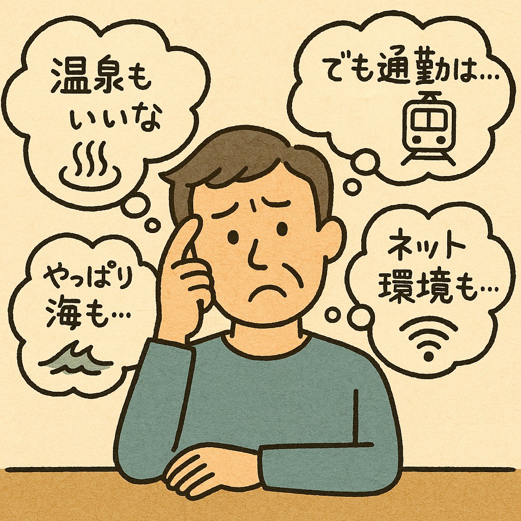 「迷いの多い移住希望者の頭の中