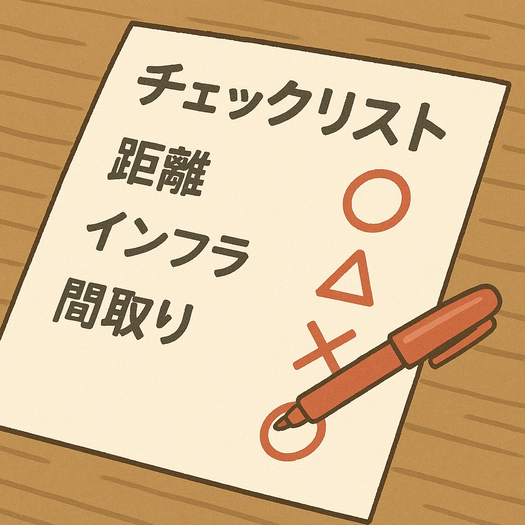 譲れない条件にマルをつけたチェック表