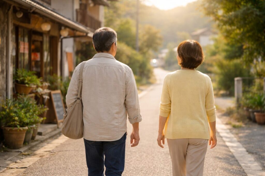 新しい働き方に向けて一歩踏み出す60代の後ろ姿