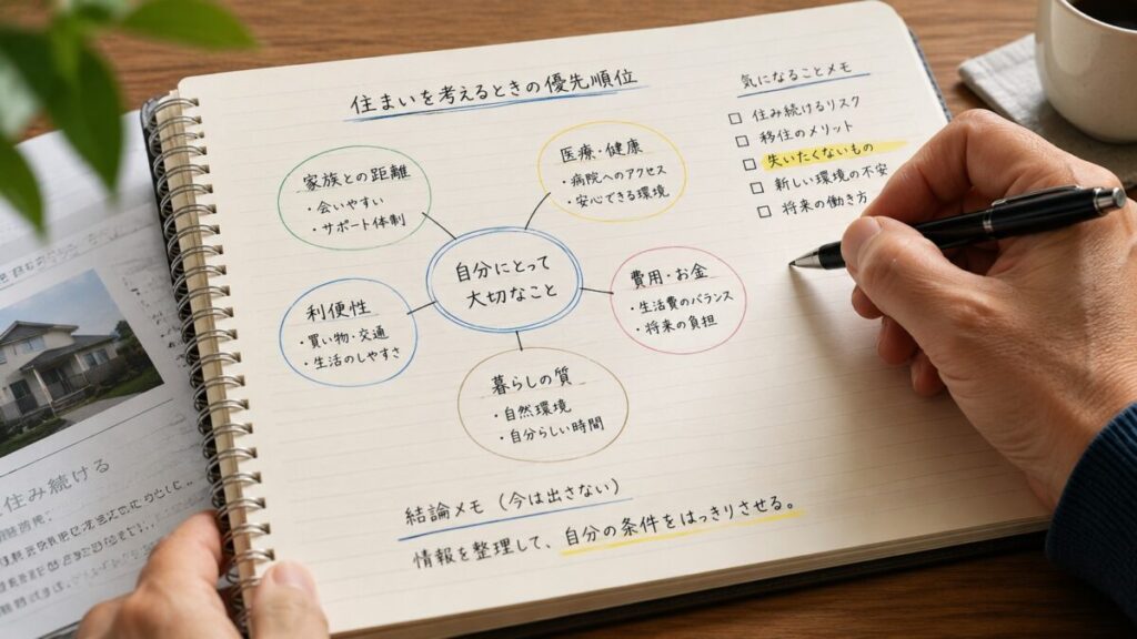 優先順位を書き出しながら考えるノート